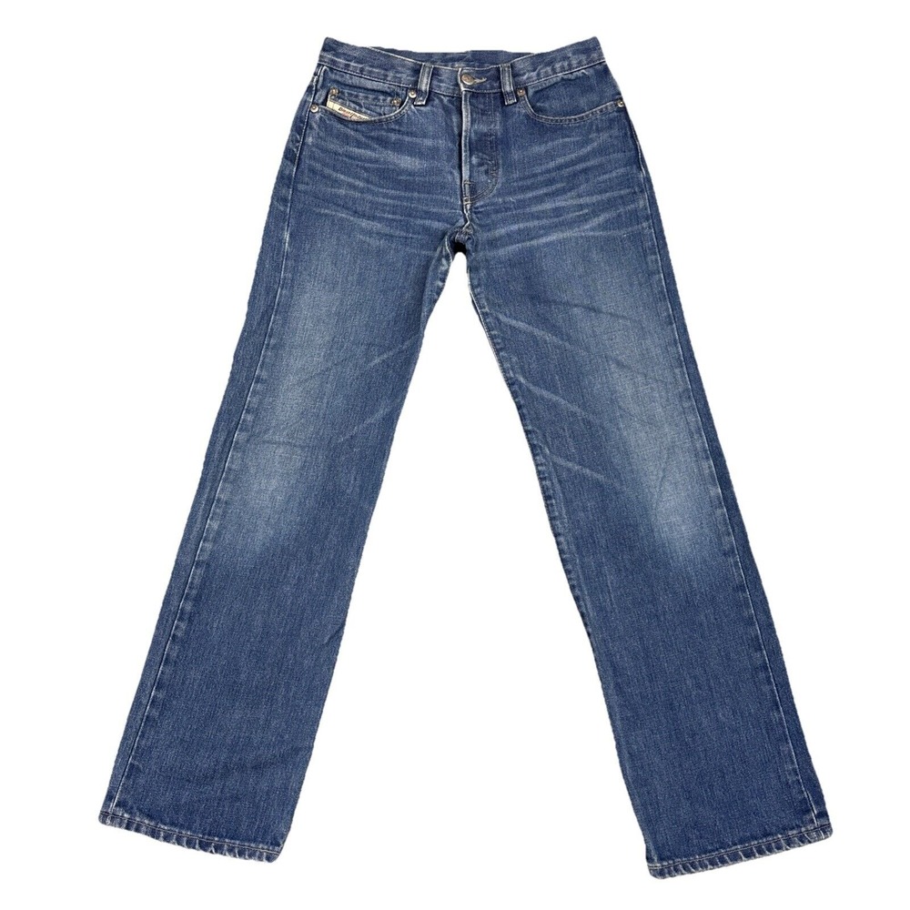 DIESEL Jeans Womens Size 26 (26x28) Denim Blue Button Fly Whisker Made in Italy
